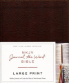 NKJV Journal the Word Bible, Large Print, Bonded Leather, Brown